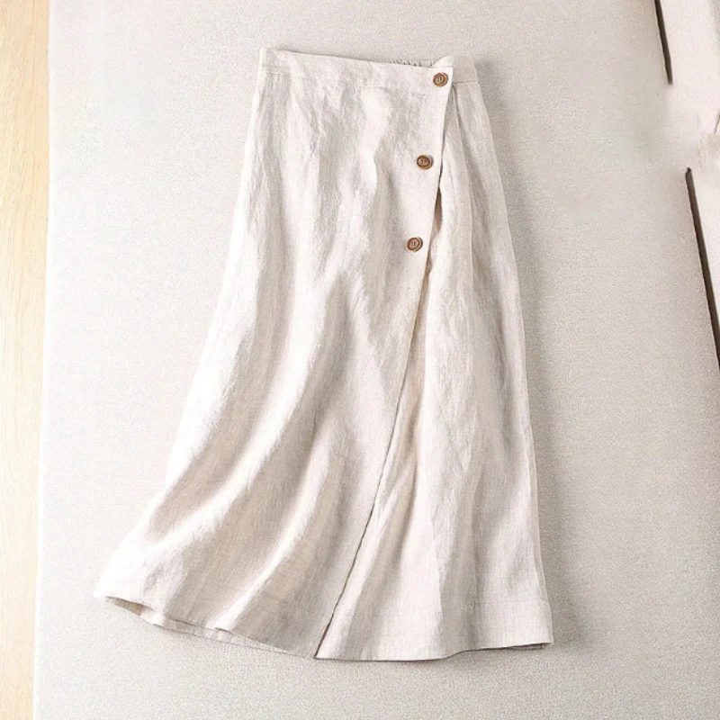 Women's Button Midi Skirt | Belluvyn