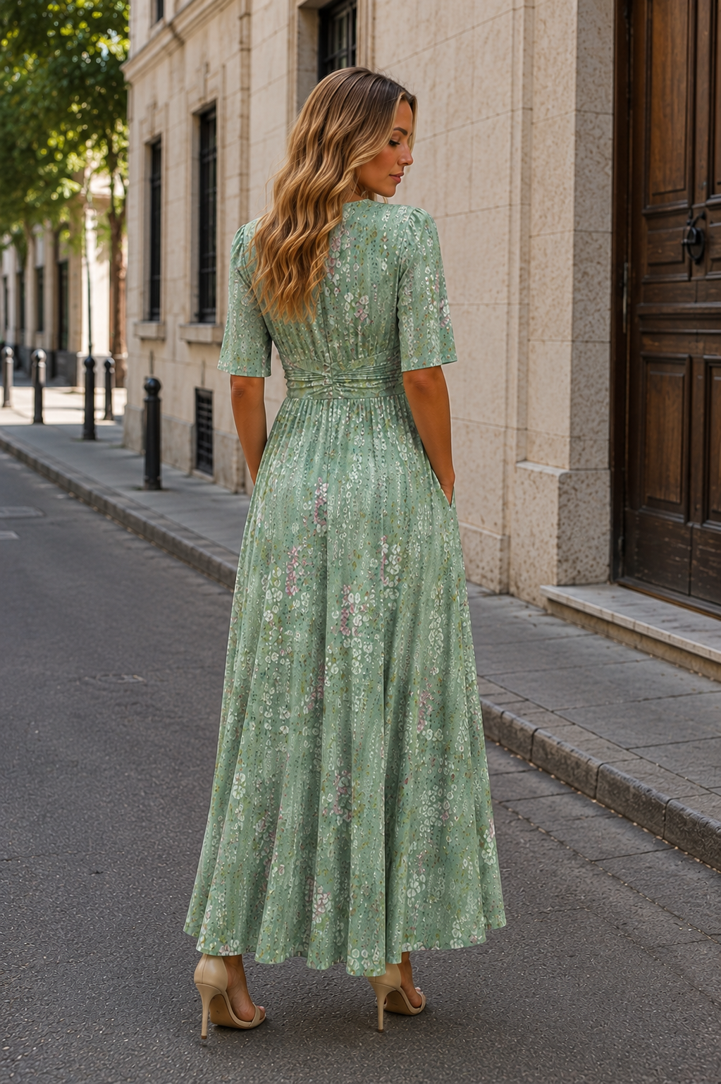 Women's Elegant Floral Summer Midi Dress | Belluvyn