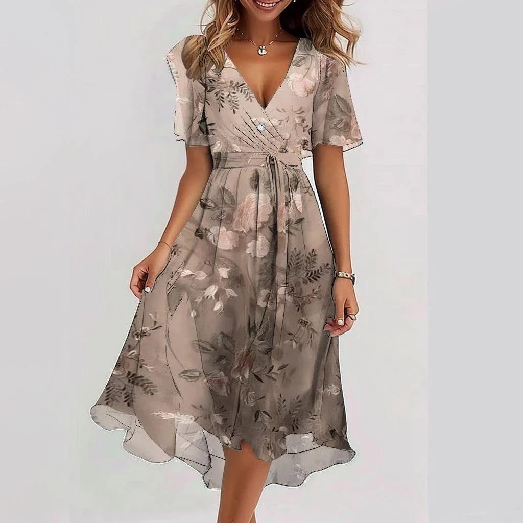 Women's Elegant Summer Midi Dress | Belluvyn