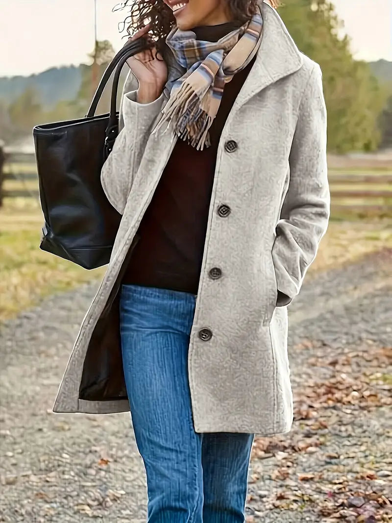 Women’s Long Double Breasted Coat | Belluvyn