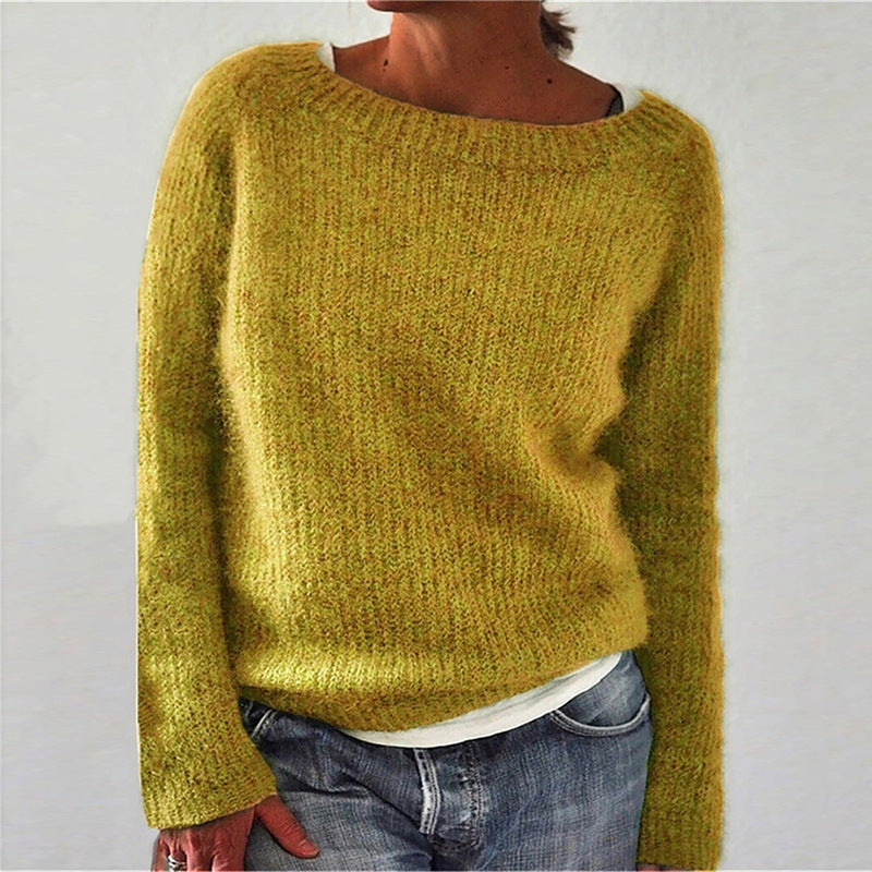 Women's Relaxed Fit Boat Neck Sweater | Belluvyn