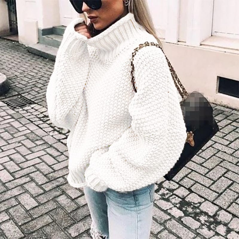 Women’s Oversized Chunky Turtleneck Sweater | Belluvyn