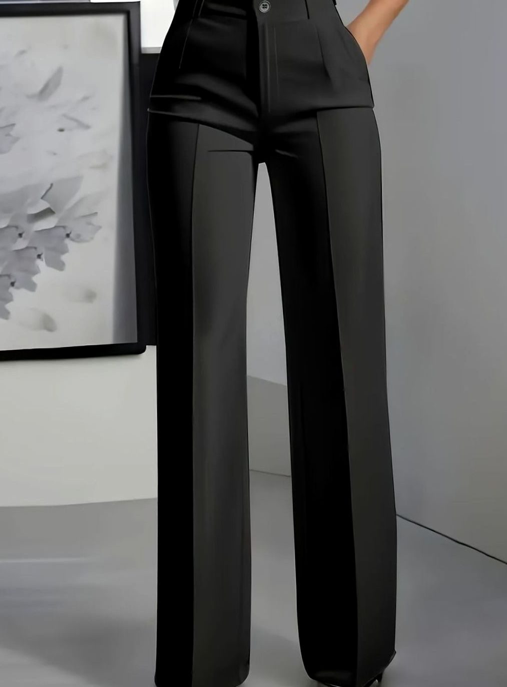 Women's High-Waist Wide-Leg Trousers | Belluvyn