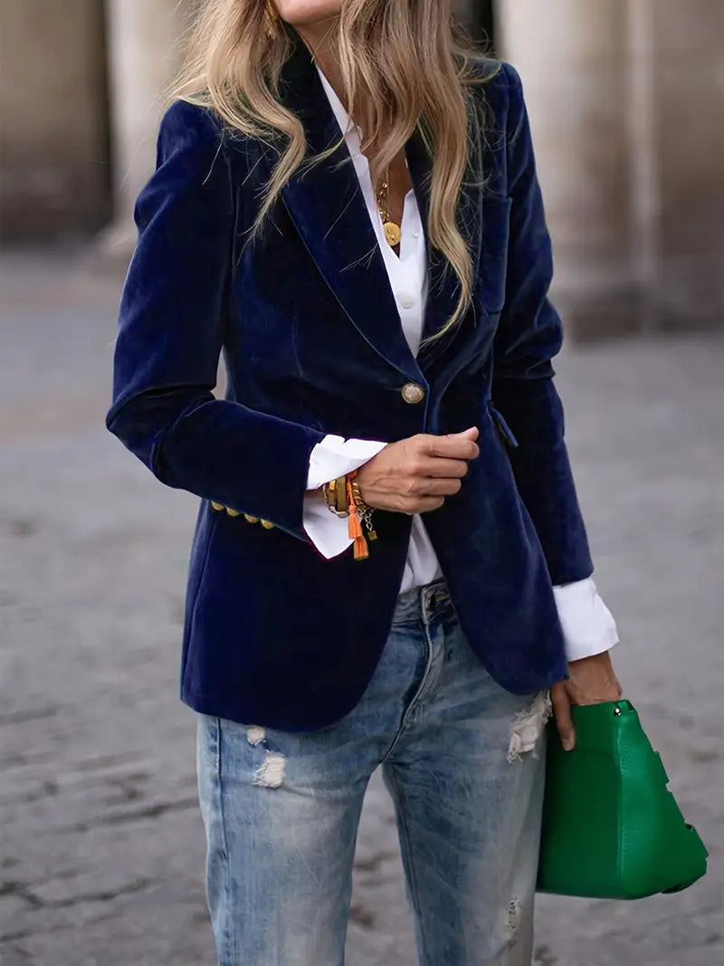 Women's Elegant Velvet Blazer | Belluvyn