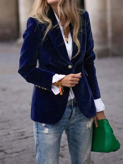 Women's Elegant Velvet Blazer | Belluvyn