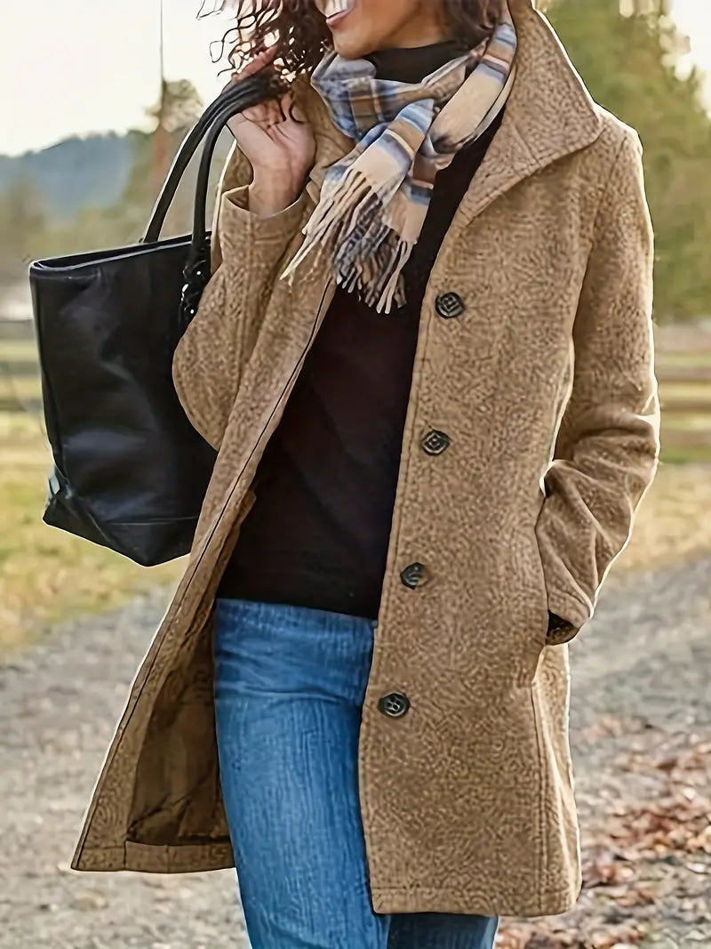 Women’s Long Double Breasted Coat | Belluvyn