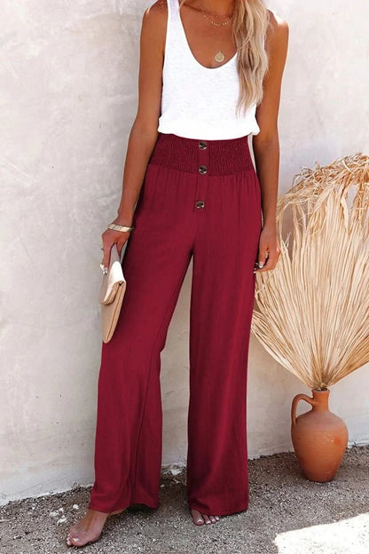 Women's High-Waisted Comfort Trousers | Belluvyn