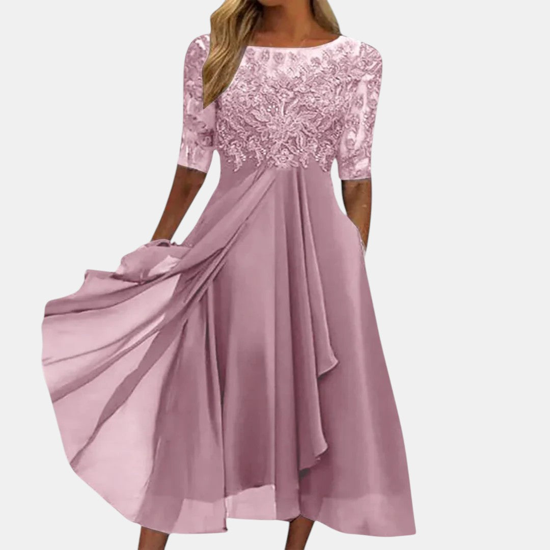 Women's Elegant Lace Dress | Belluvyn