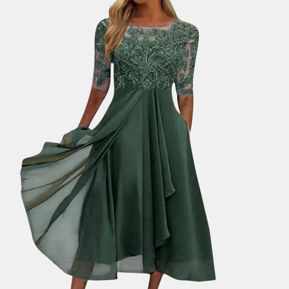 Women's Elegant Lace Dress | Belluvyn