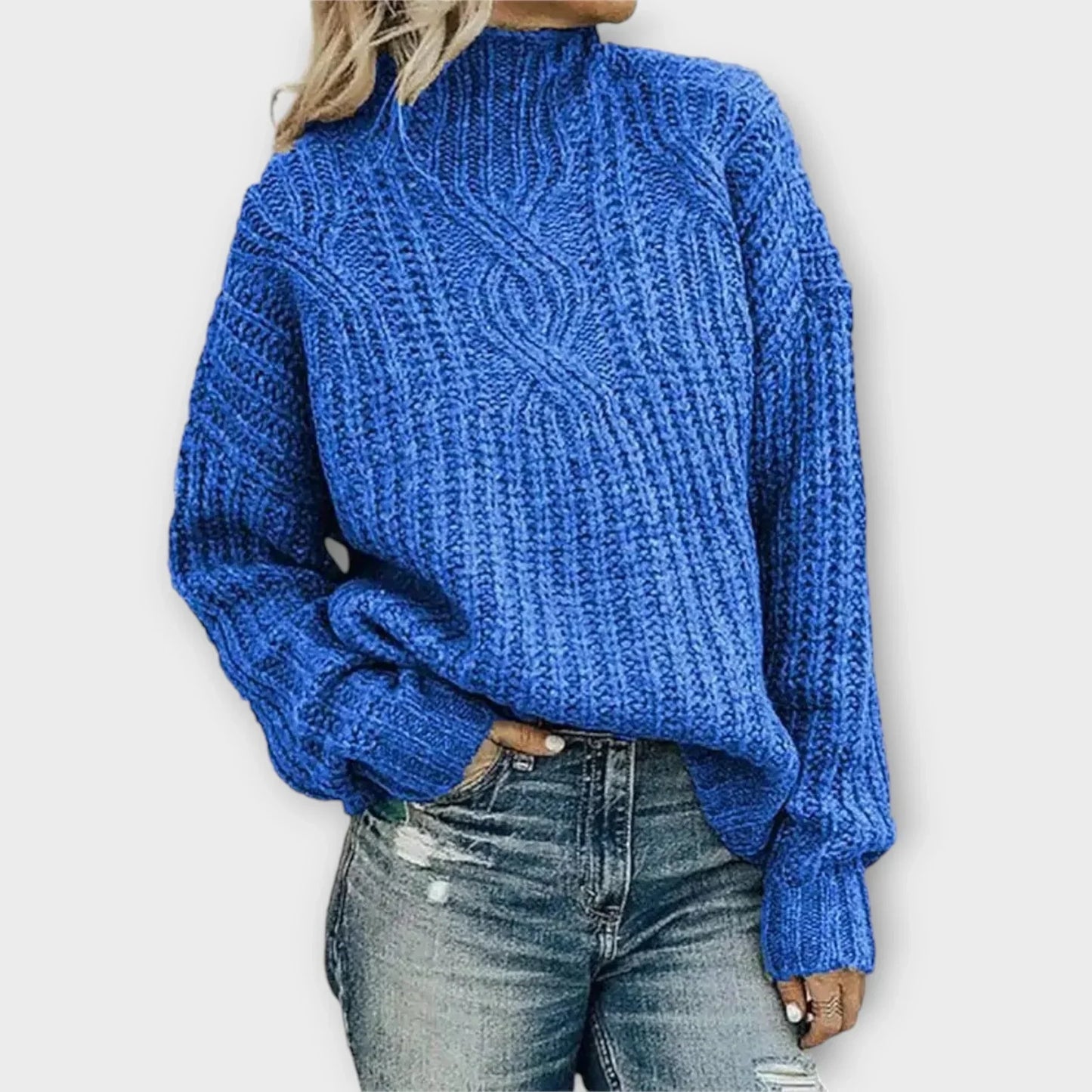 Women's Modern High-Neck Sweater | Belluvyn