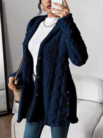 Women's Plush Hooded Cardigan | Belluvyn