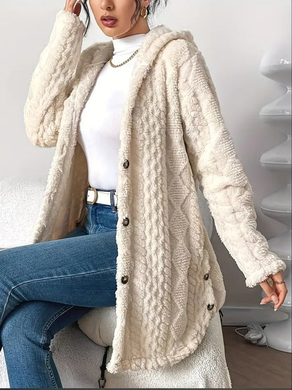 Women's Plush Hooded Cardigan | Belluvyn