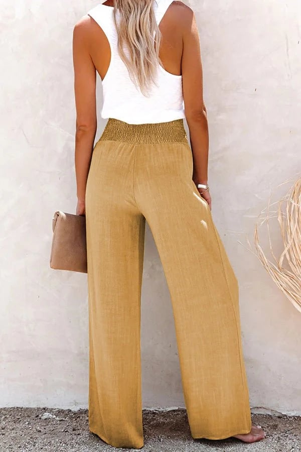 Women's High-Waisted Comfort Trousers | Belluvyn
