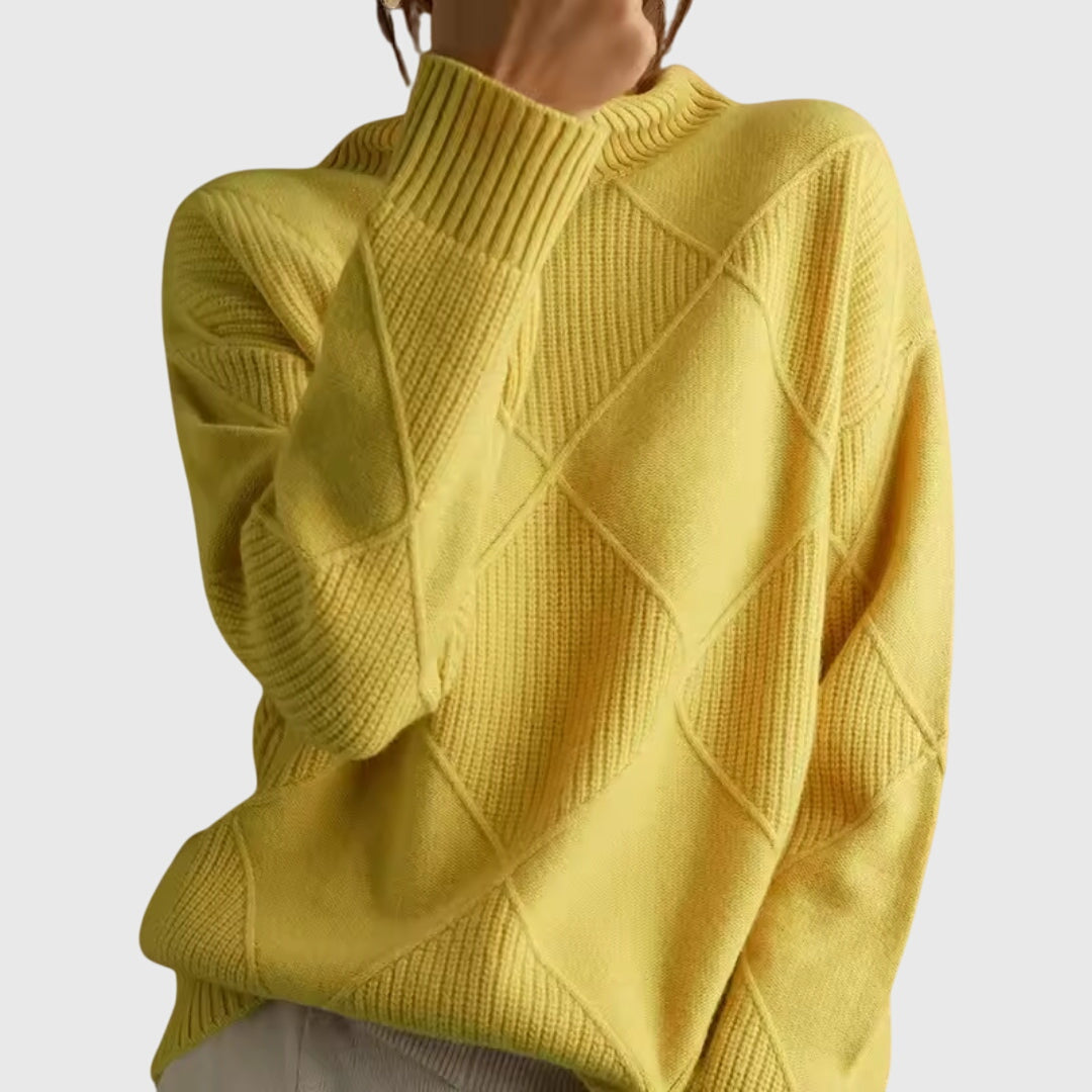 Women's Turtleneck Knit Sweater | Belluvyn