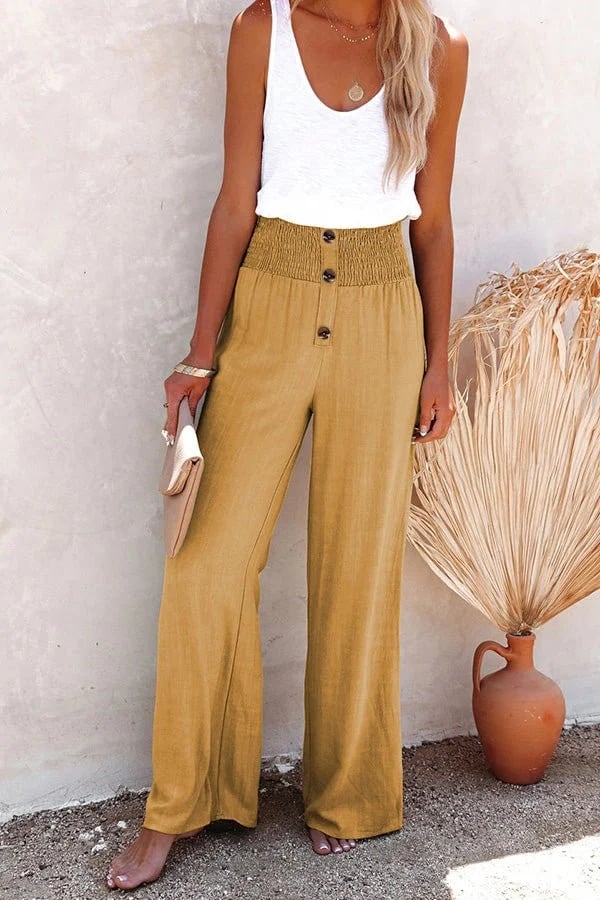 Women's High-Waisted Comfort Trousers | Belluvyn