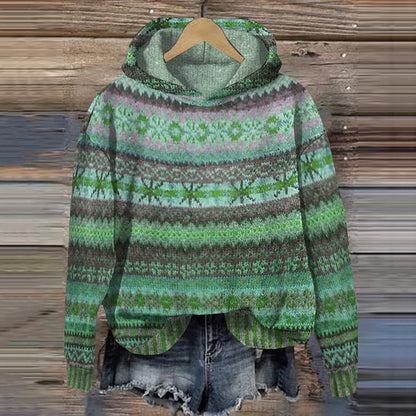Women's Ethnic Retro Hoodie | Belluvyn