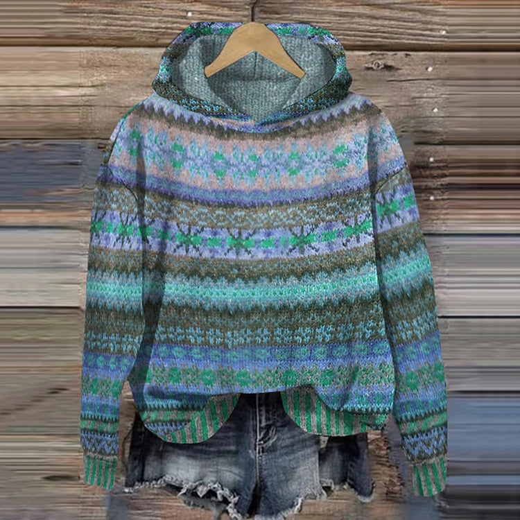 Women's Ethnic Retro Hoodie | Belluvyn