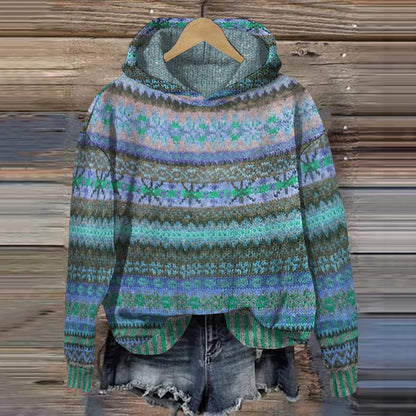 Women's Ethnic Retro Hoodie | Belluvyn