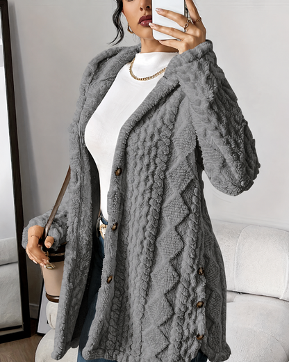 Women's Plush Hooded Cardigan | Belluvyn