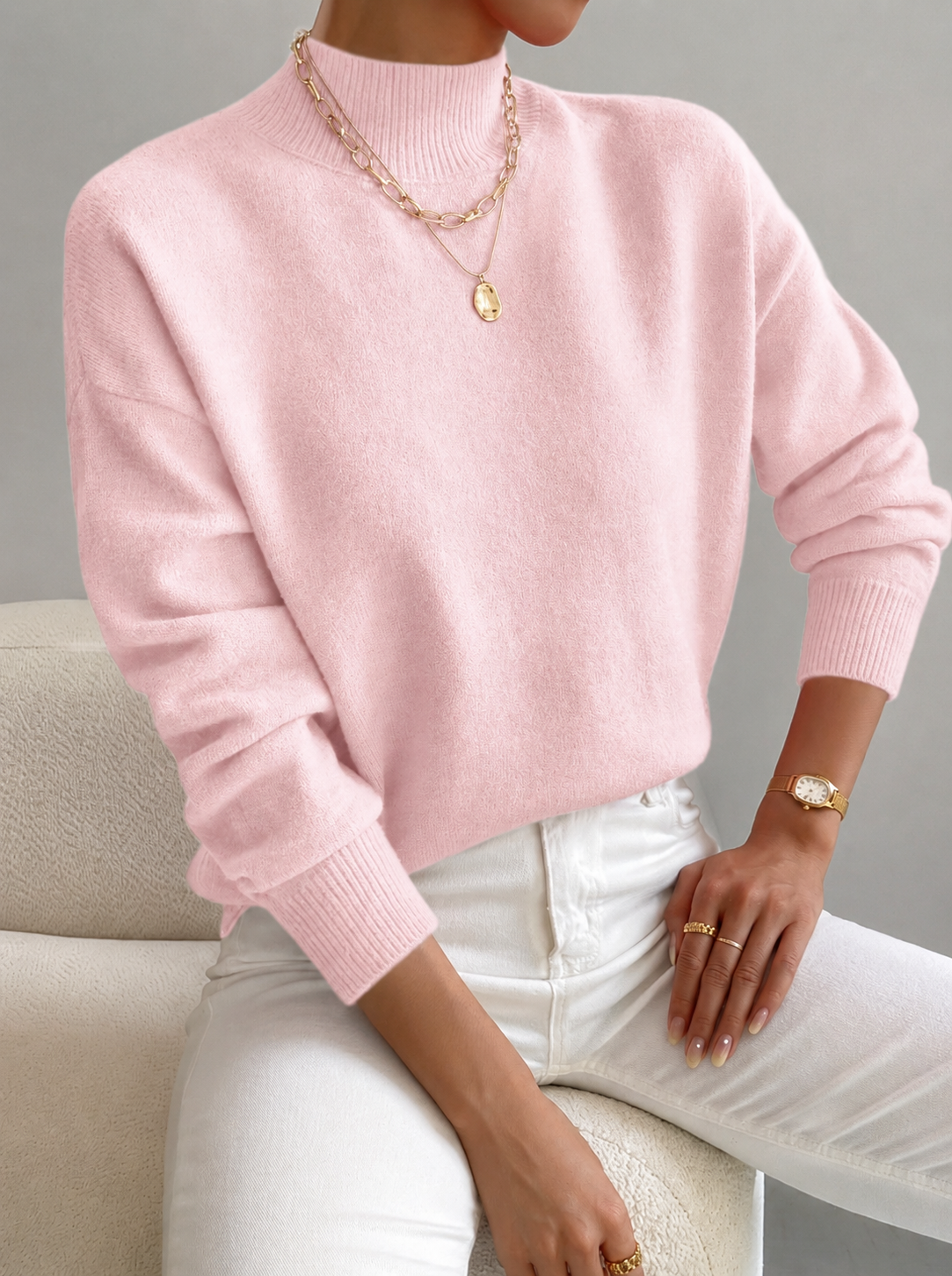 Women's Elegant Turtleneck Sweater | Belluvyn