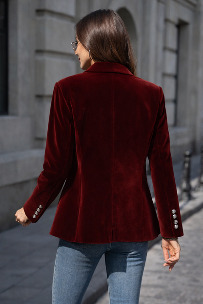 Women's Elegant Velvet Blazer | Belluvyn