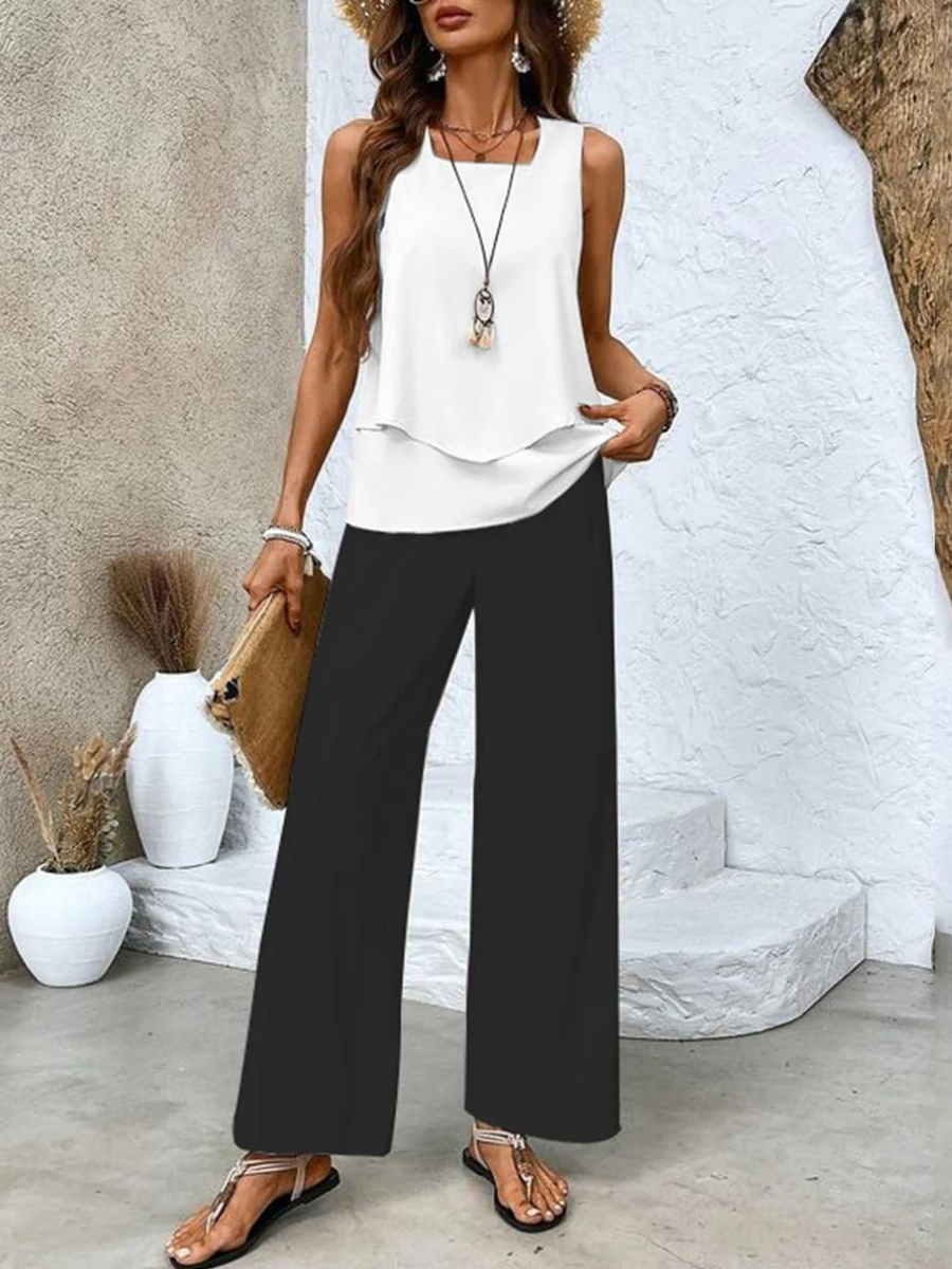 Chic Two-Piece Vacation Outfit Set for Women | Belluvyn