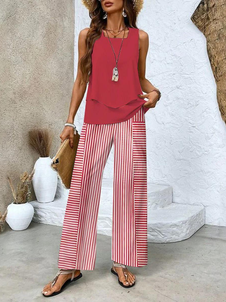 Chic Two-Piece Vacation Outfit Set for Women | Belluvyn
