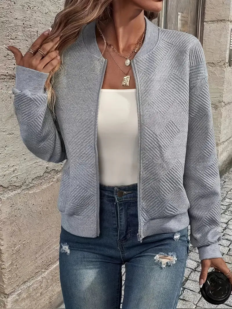 Women's Zip-Up Knit Cardigan | Belluvyn