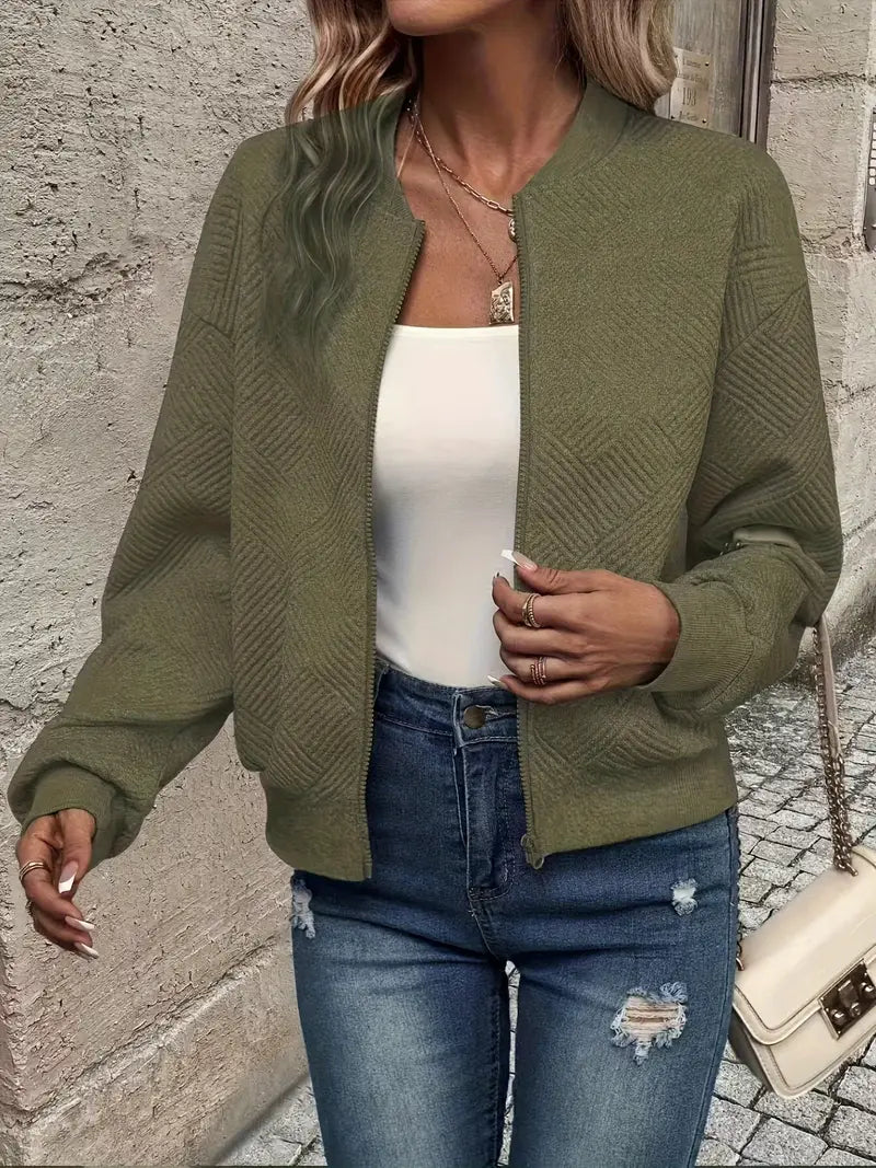 Women's Zip-Up Knit Cardigan | Belluvyn