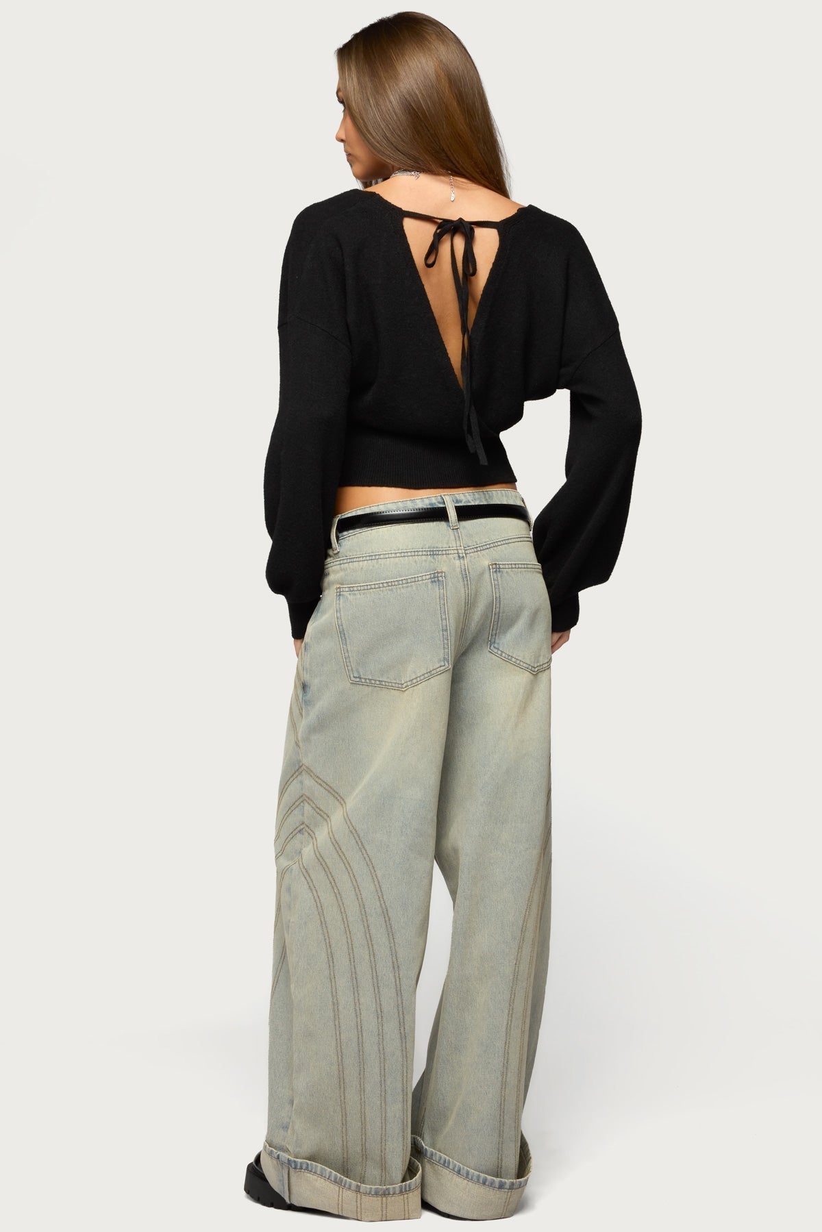 Women's Wrap Cropped Sweater | Belluvyn
