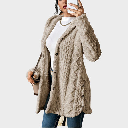 Women's Plush Hooded Cardigan | Belluvyn