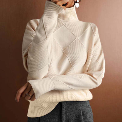 Women's Turtleneck Knit Sweater | Belluvyn