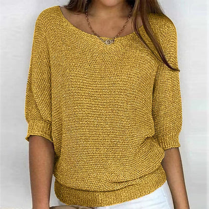 Women's Soft Chunky Knit Pullover Sweater | Belluvyn