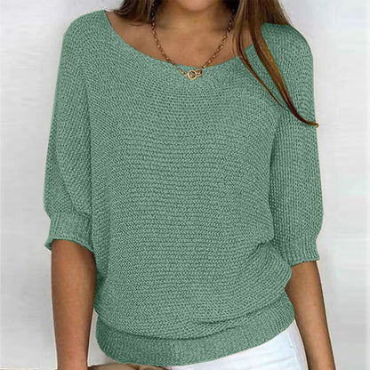 Women's Soft Chunky Knit Pullover Sweater | Belluvyn