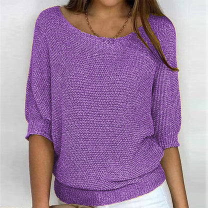 Women's Soft Chunky Knit Pullover Sweater | Belluvyn