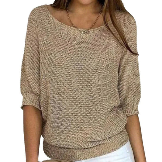 Women's Soft Chunky Knit Pullover Sweater | Belluvyn