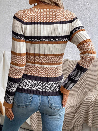 Women's Slim Fit Ribbed Pullover | Belluvyn