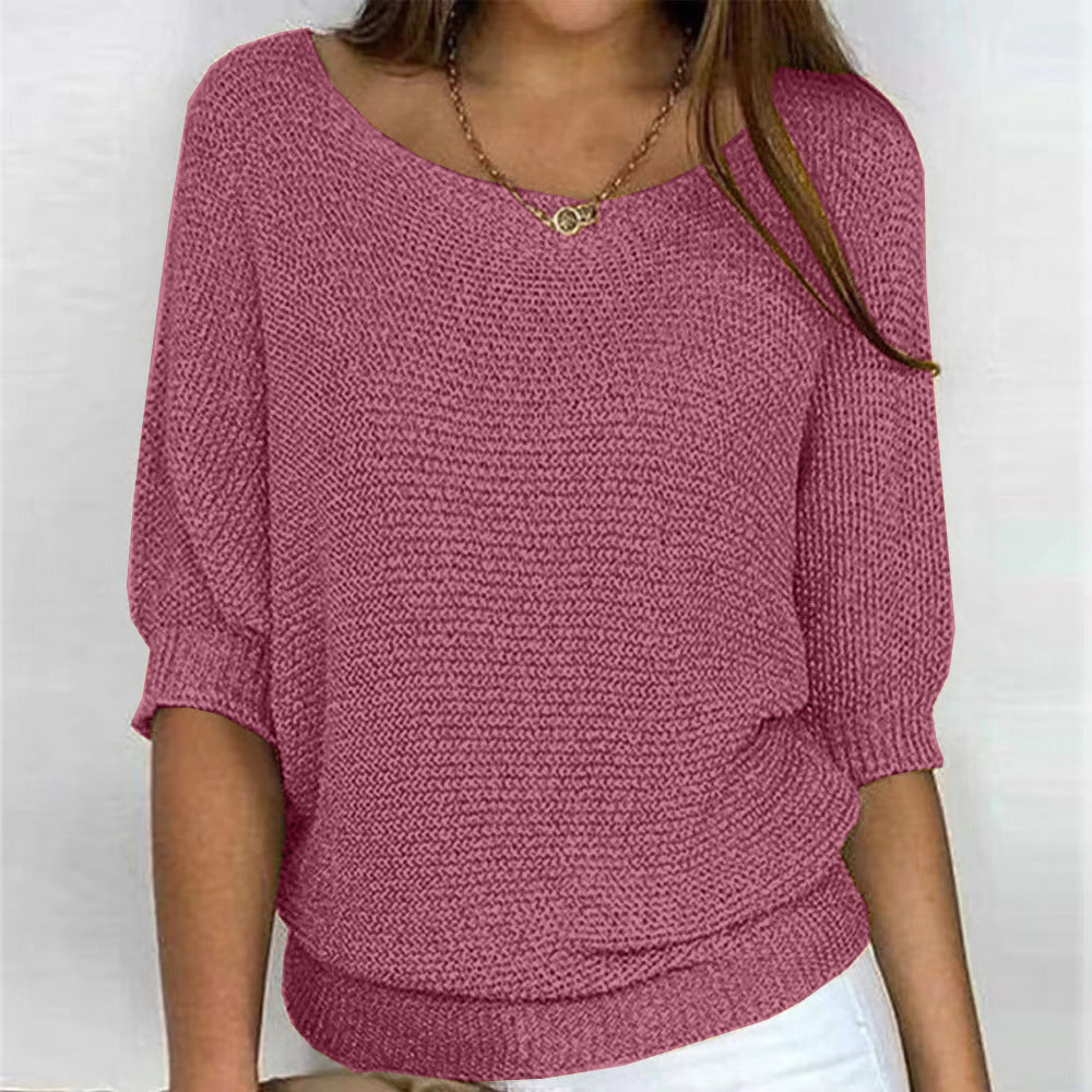 Women's Soft Chunky Knit Pullover Sweater | Belluvyn