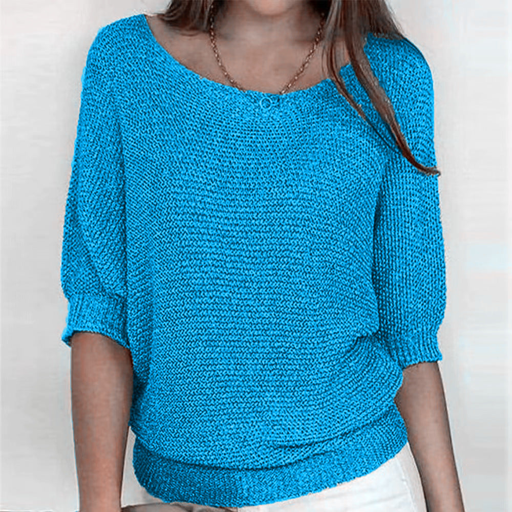 Women's Soft Chunky Knit Pullover Sweater | Belluvyn