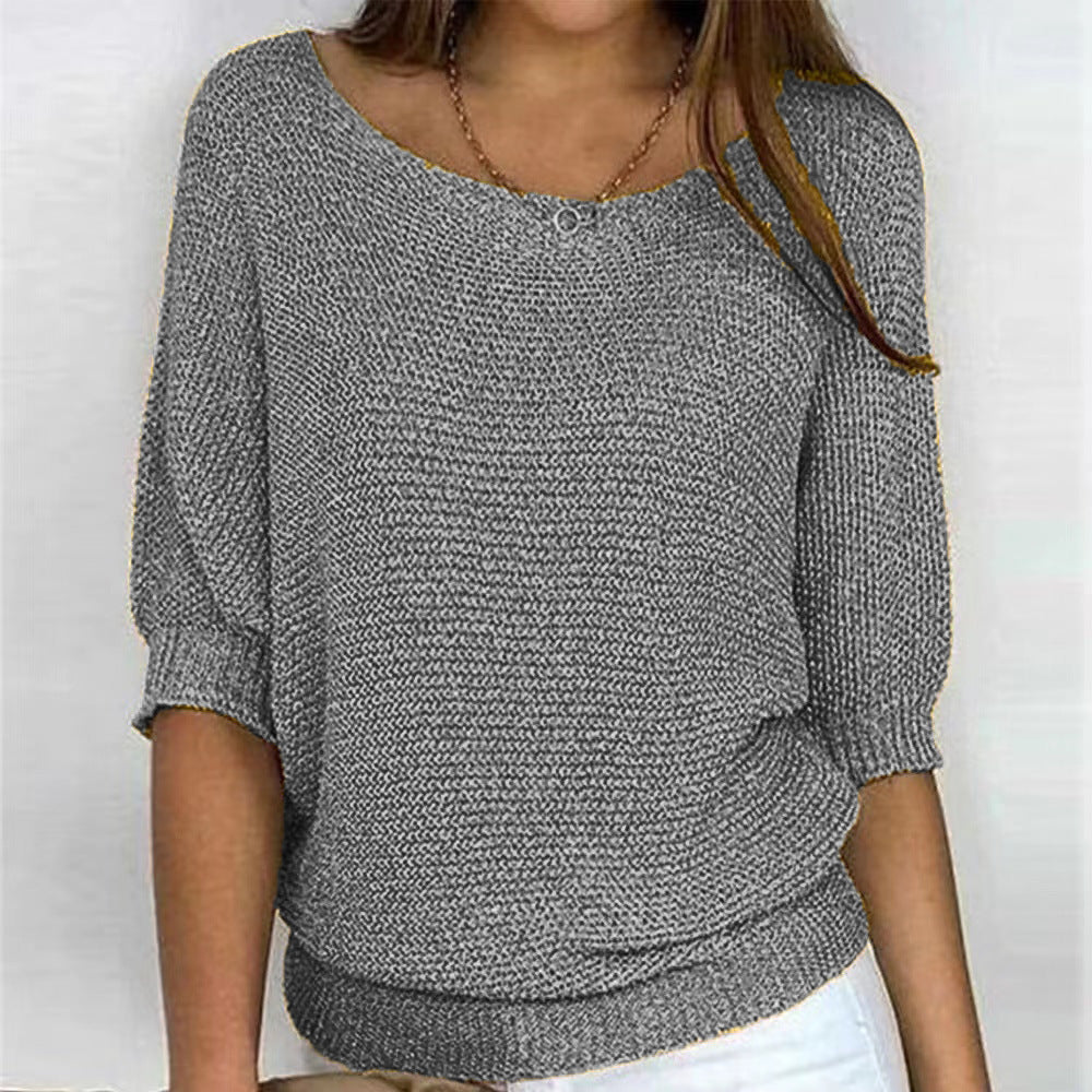 Women's Soft Chunky Knit Pullover Sweater | Belluvyn