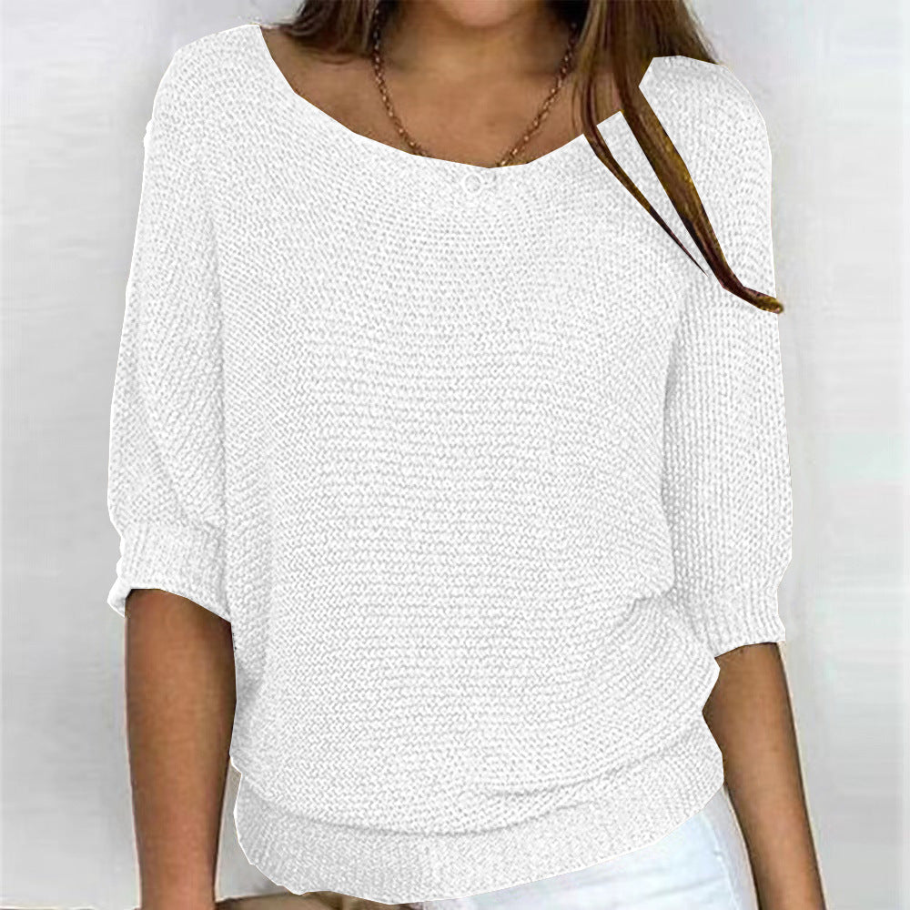 Women's Soft Chunky Knit Pullover Sweater | Belluvyn