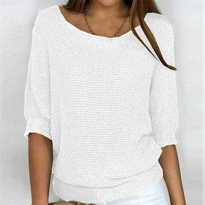 Women's Soft Chunky Knit Pullover Sweater | Belluvyn