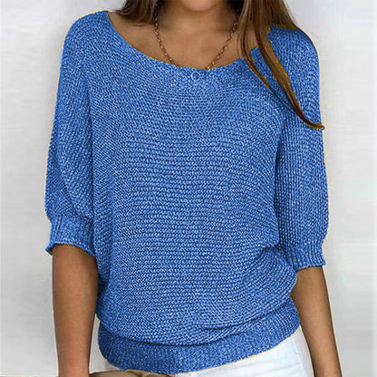 Women's Soft Chunky Knit Pullover Sweater | Belluvyn