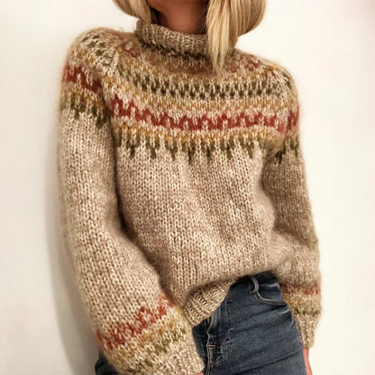 Women's Nordic Print Sweater | Belluvyn