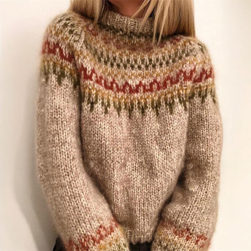 Women's Nordic Print Sweater | Belluvyn
