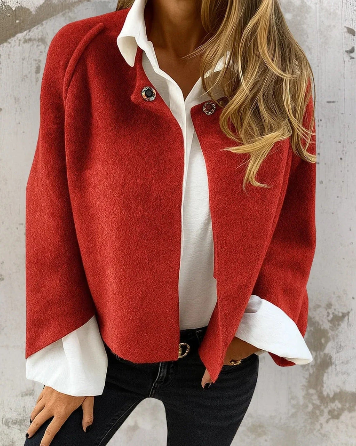 Women's Cropped Button Front Jacket | Belluvyn