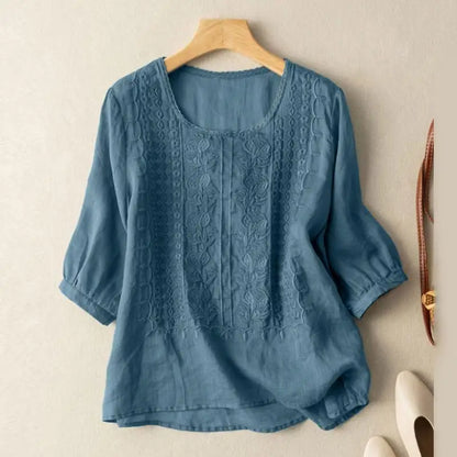 Women's Floral Relaxed Blouse | Belluvyn