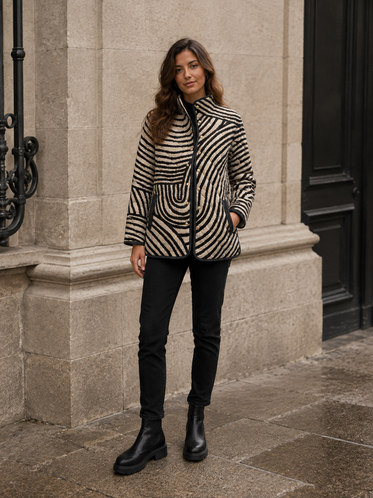 Women's Retro Quilted Jacket | Belluvyn