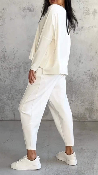 Women's 2-Piece Lounge Set Long Sleeve Top & Pants | Belluvyn