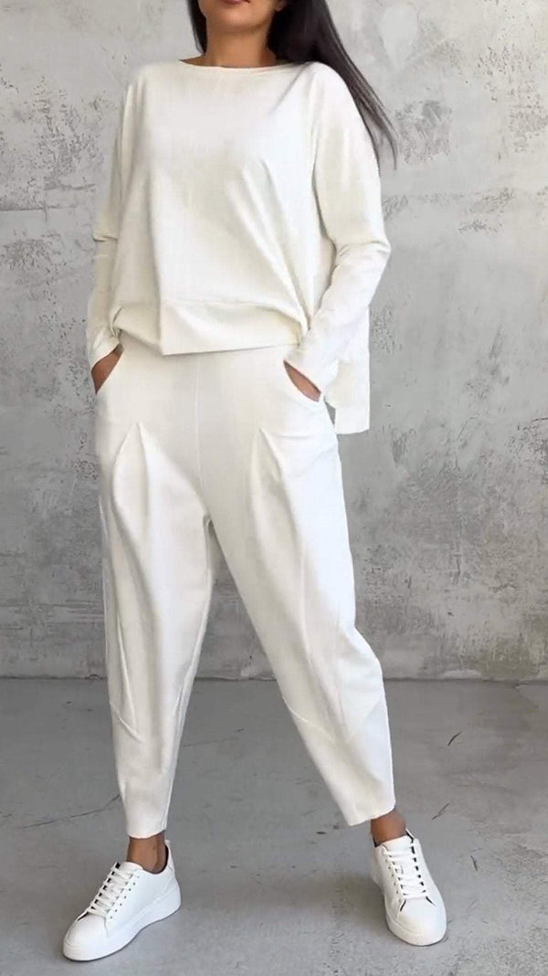 Women's 2-Piece Lounge Set Long Sleeve Top & Pants | Belluvyn